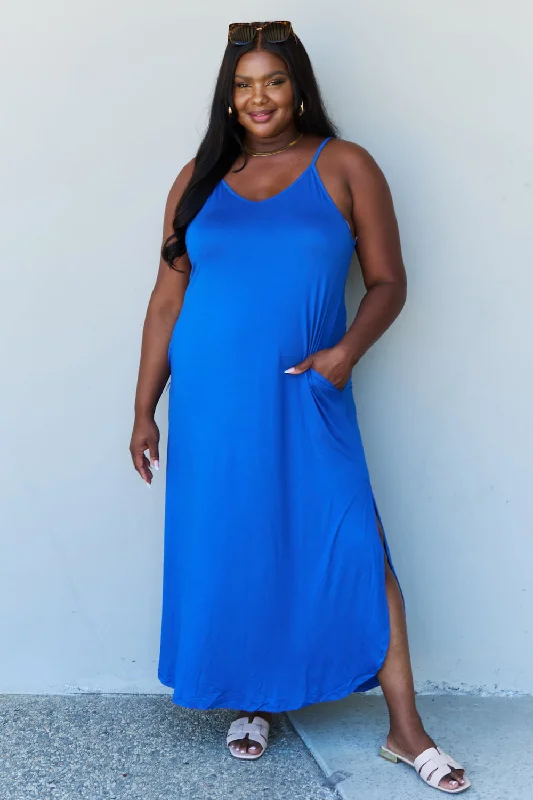 Good Energy Cami Side Slit Maxi Dress