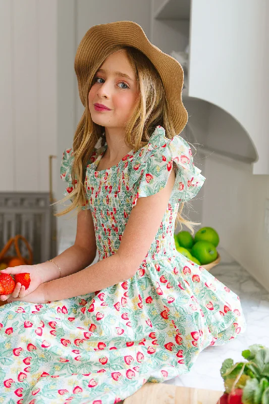 Mini Hattie Dress in Strawberry - FINAL SALE