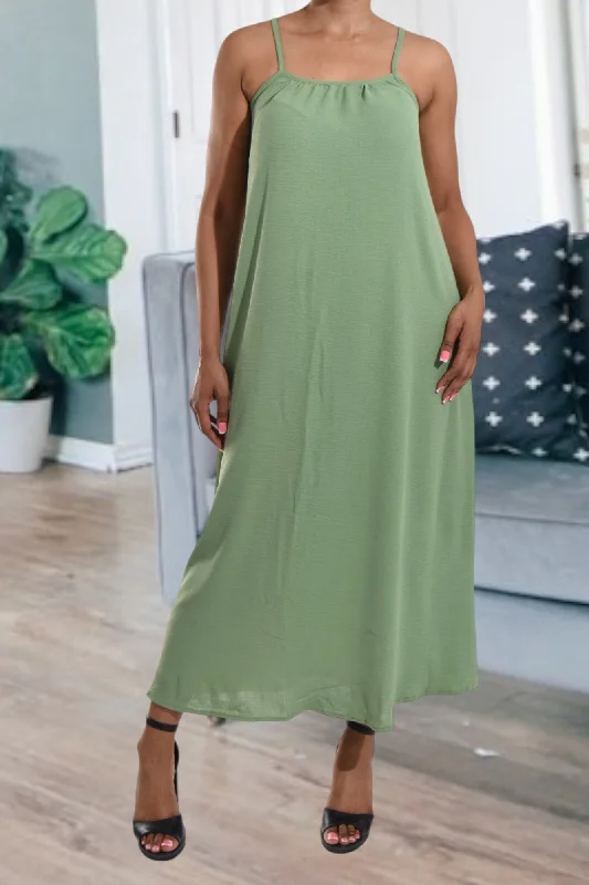 Sage Strappy Maxi Dress