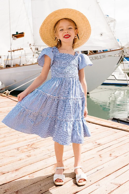 Mini Indie Dress in Blue Gingham - FINAL SALE