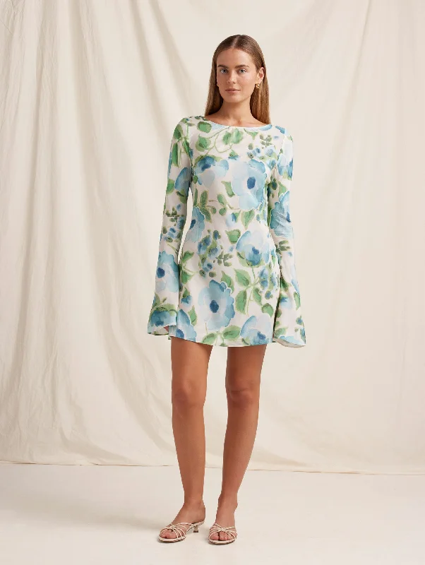 Memento Long Sleeve Mini Dress - Isles