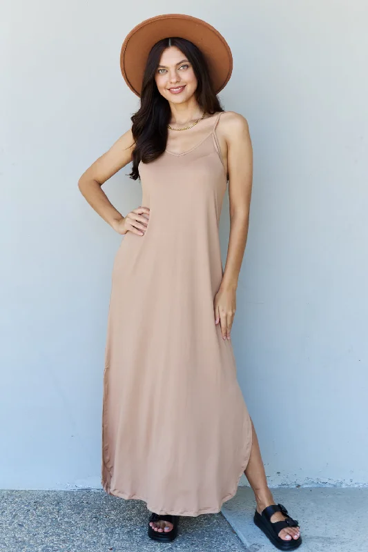 Good Energy Cami Side Slit Maxi Dress