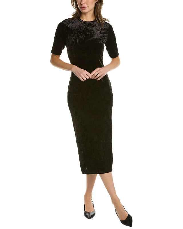 Cynthia Rowley Crushed Velvet Midi Dress