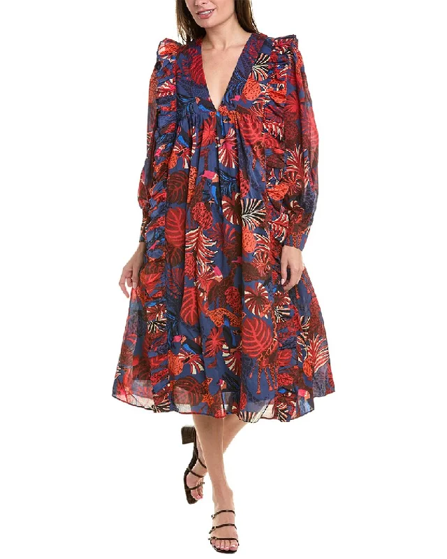 FARM Rio Animals Tapestry Midi Dress