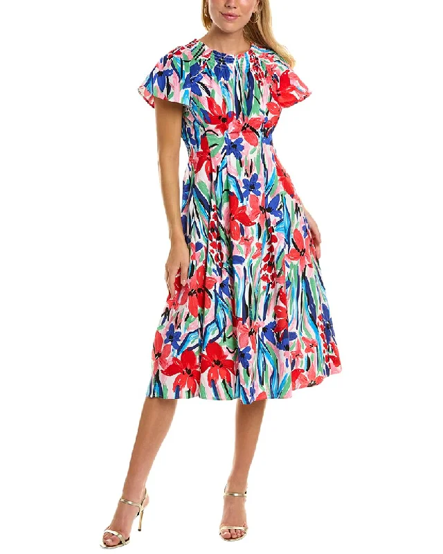 Maggy London Poplin Midi Dress