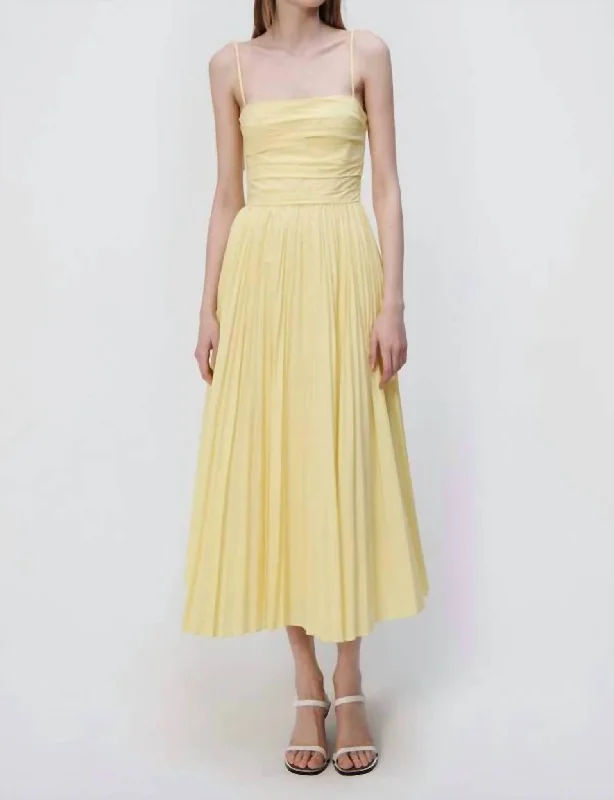 Caroline Midi Dress In Limoncello