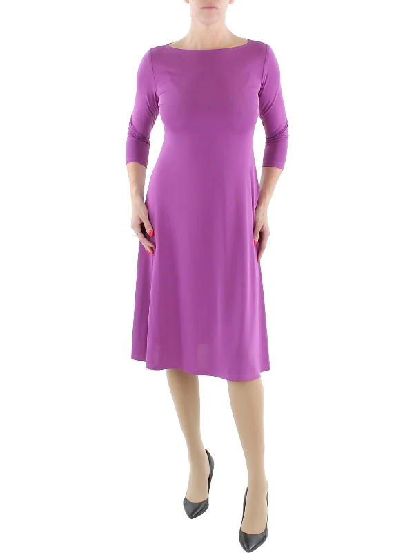 Womens Jersey Stretch Midi Dress