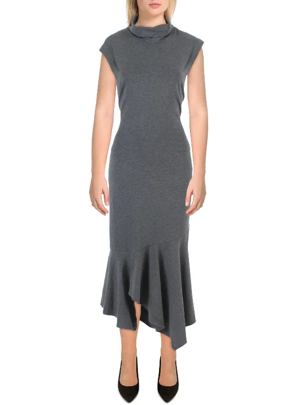 Womens Sleeveless Calf Midi Dress