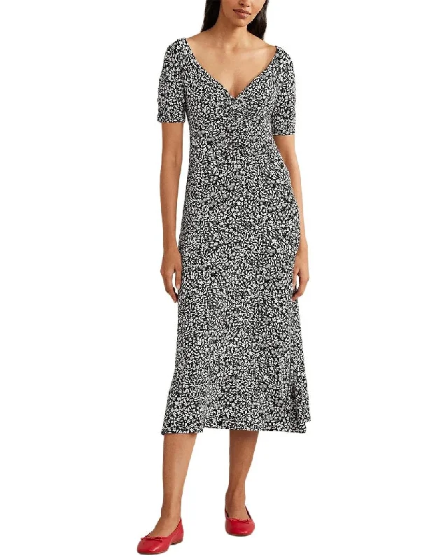 Boden Ruched Front Jersey Midi Dress