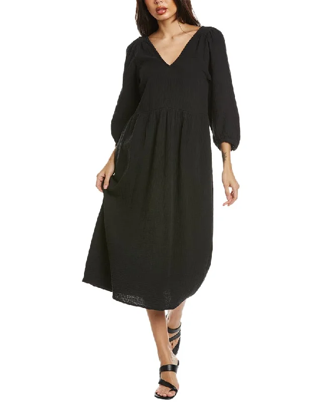 Madewell Lightspun V-Neck Midi Dress