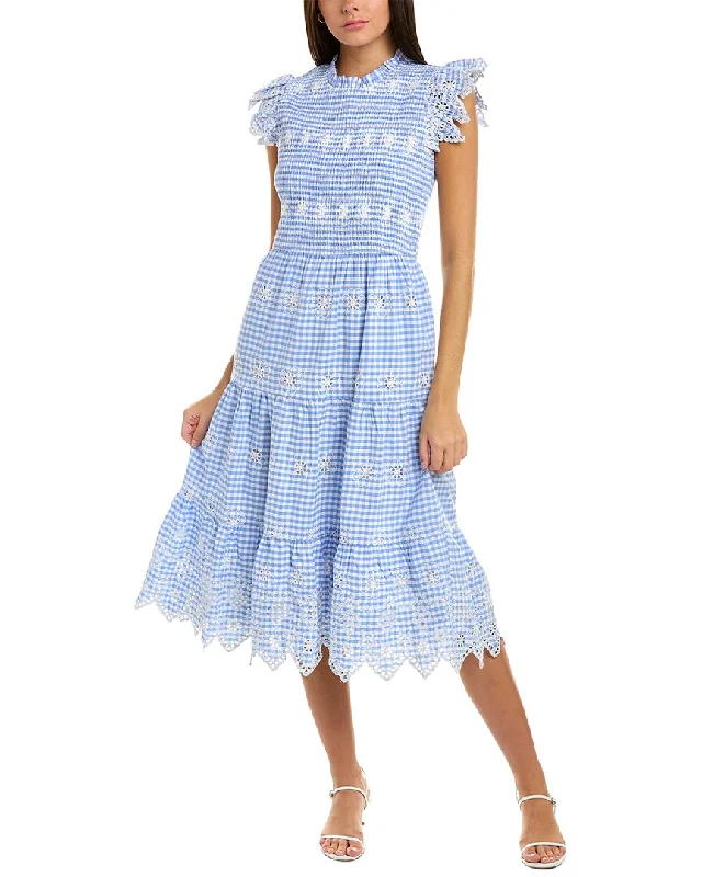 Sail to Sable Smocked Midi Dress