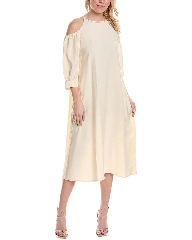 Peserico Cold-Shoulder Midi Dress