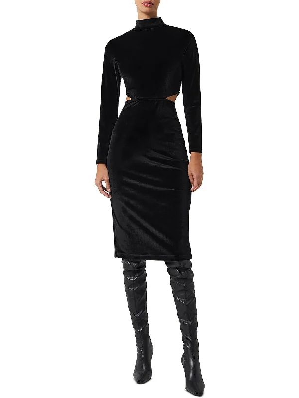 Sula Womens Velvet Midi Midi Dress