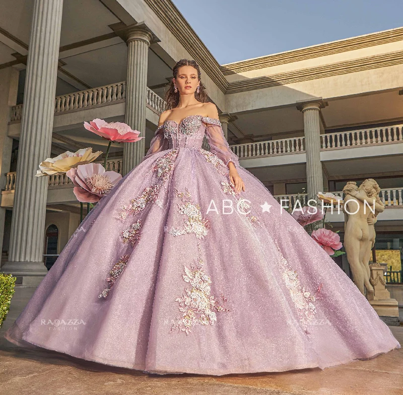 Applique Off Shoulder Quinceanera Dress by Ragazza EV36-636