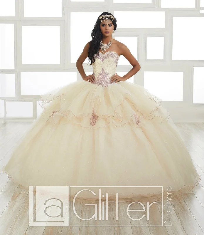 Strapless Glitter Dress by House of Wu LA Glitter 24027