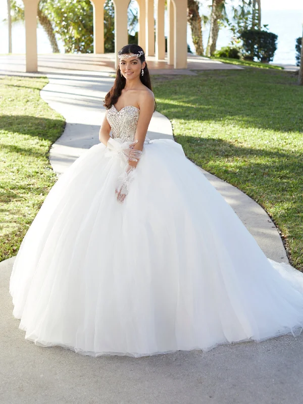 Beaded Strapless Quinceanera Dress by Fiesta Gowns 56485