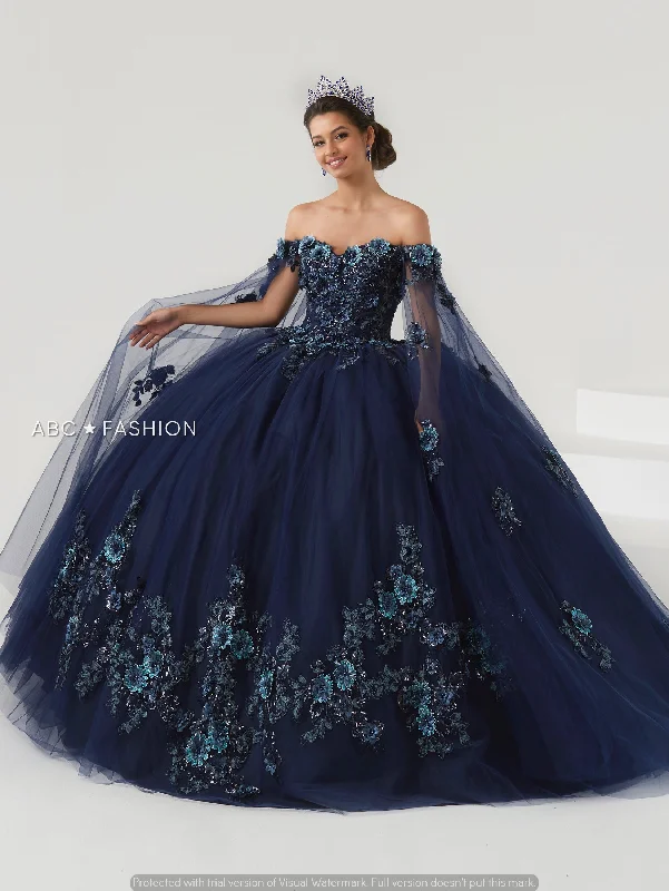 Cape Sleeve Quinceanera Dress by House of Wu 26008