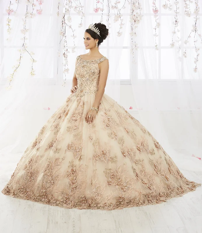 Floral Embroidered Quinceanera Dress by House of Wu 26918