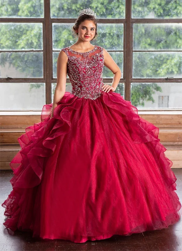 Layered Sleeveless Quinceanera Dress by Calla KY79288