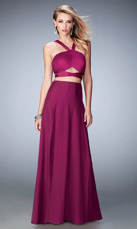 Floor Length Two Piece La Femme Formal Gown