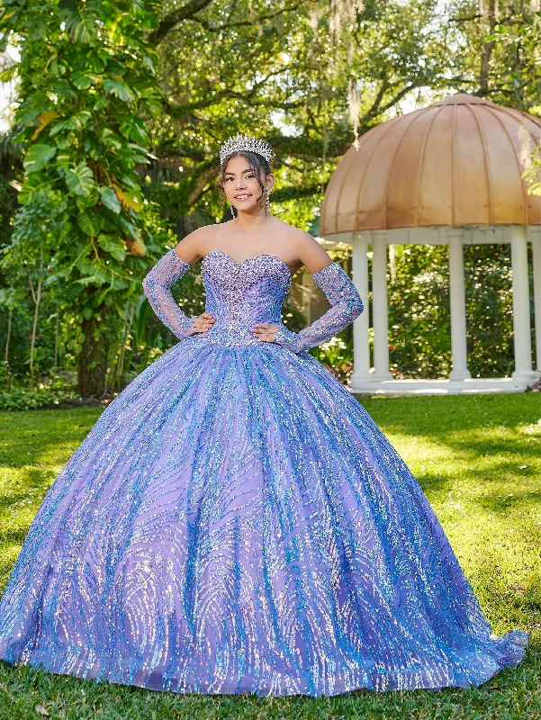 Long Sleeve Quinceanera Dress by LizLuo Fiesta 56511