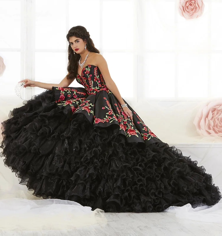 Rose Charro Quinceanera Dress by House of Wu 26892