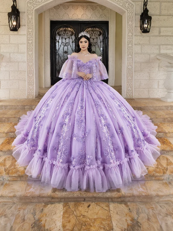 Strapless Capelet Ball Gown by LizLuo Quince 26101