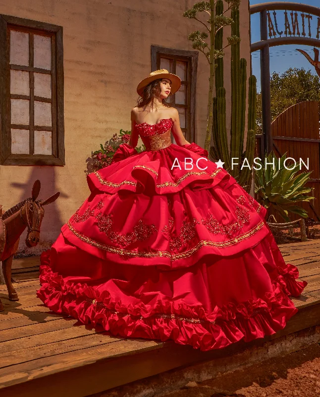 Strapless Charro Quinceanera Dress by Ragazza MV53-153