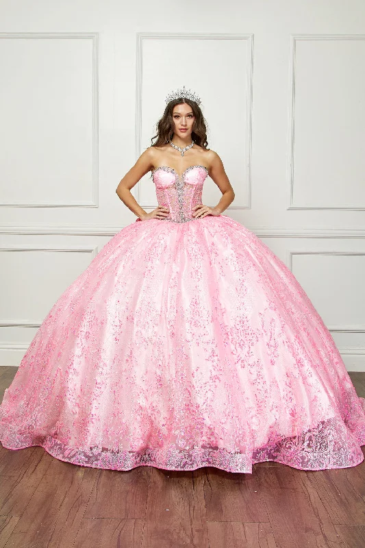 Strapless Corset Ball Gown by Petite Adele PQ1058