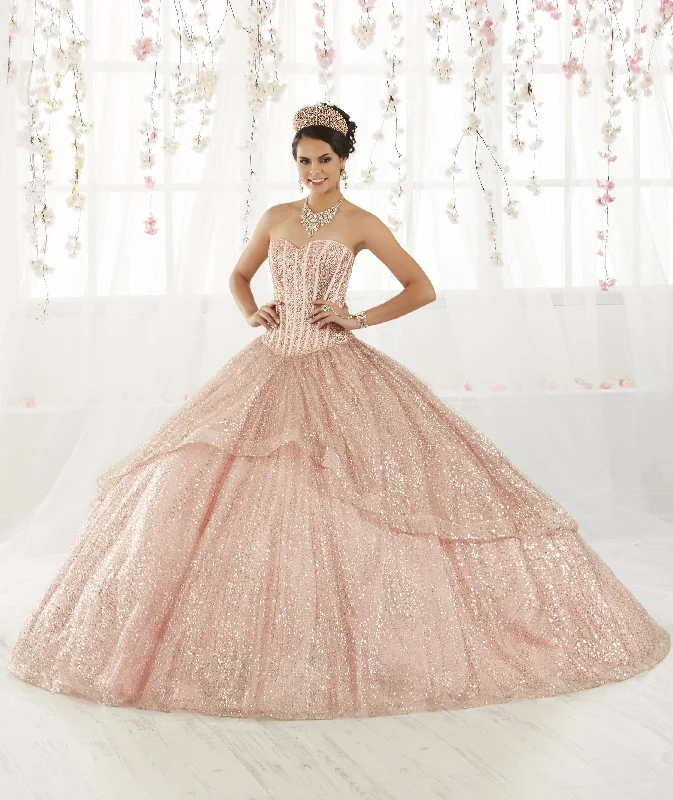 Strapless Glitter Quinceanera Dress by House of Wu 26923