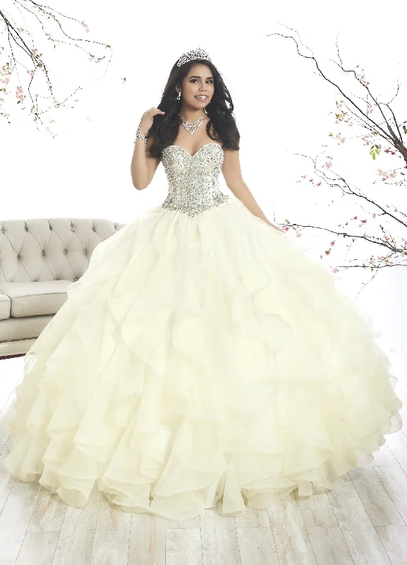 Strapless Ruffled Quinceanera Dress by House of Wu 26870