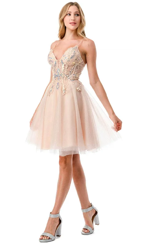 Aspeed Design S2740M - Sequin Butterfly Homecoming Dress